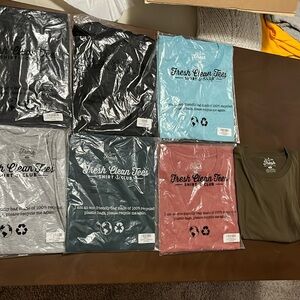 7 new unworn fresh clean tees size large